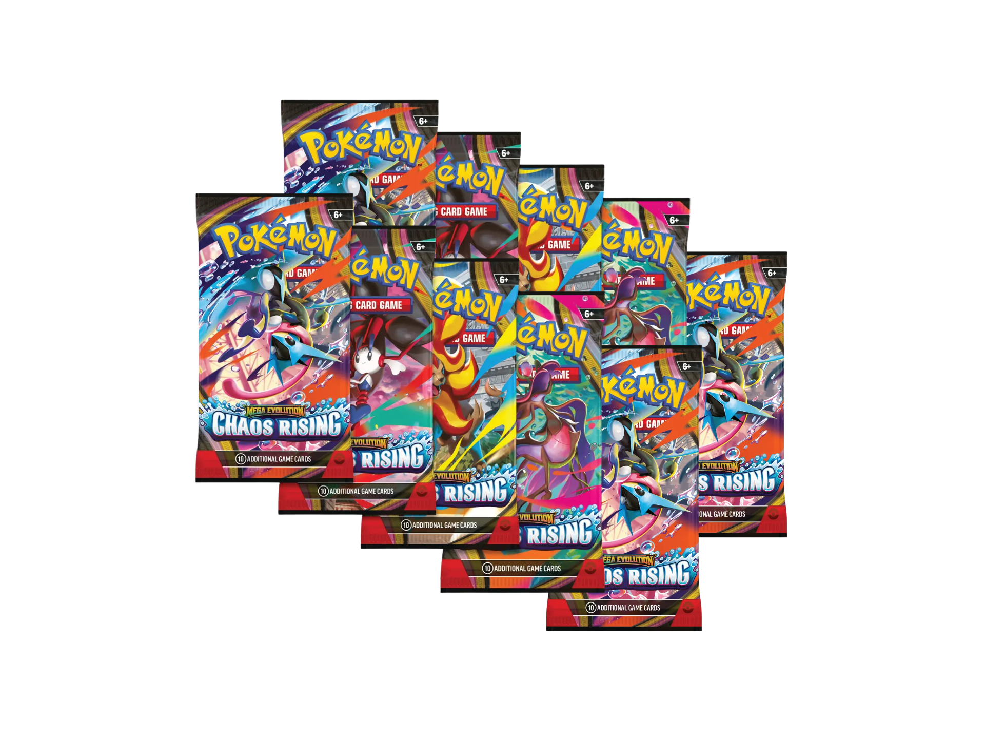 Pokémon Chaos Rising Booster Pack 10-Pack Bundle - Rip & Ship