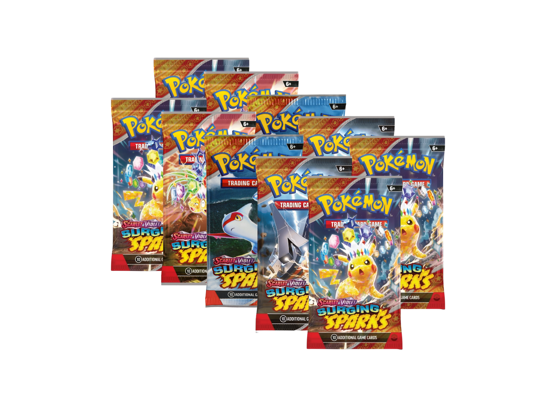 Pokémon Surging Sparks 10-Pack Bundle - Rip & Ship