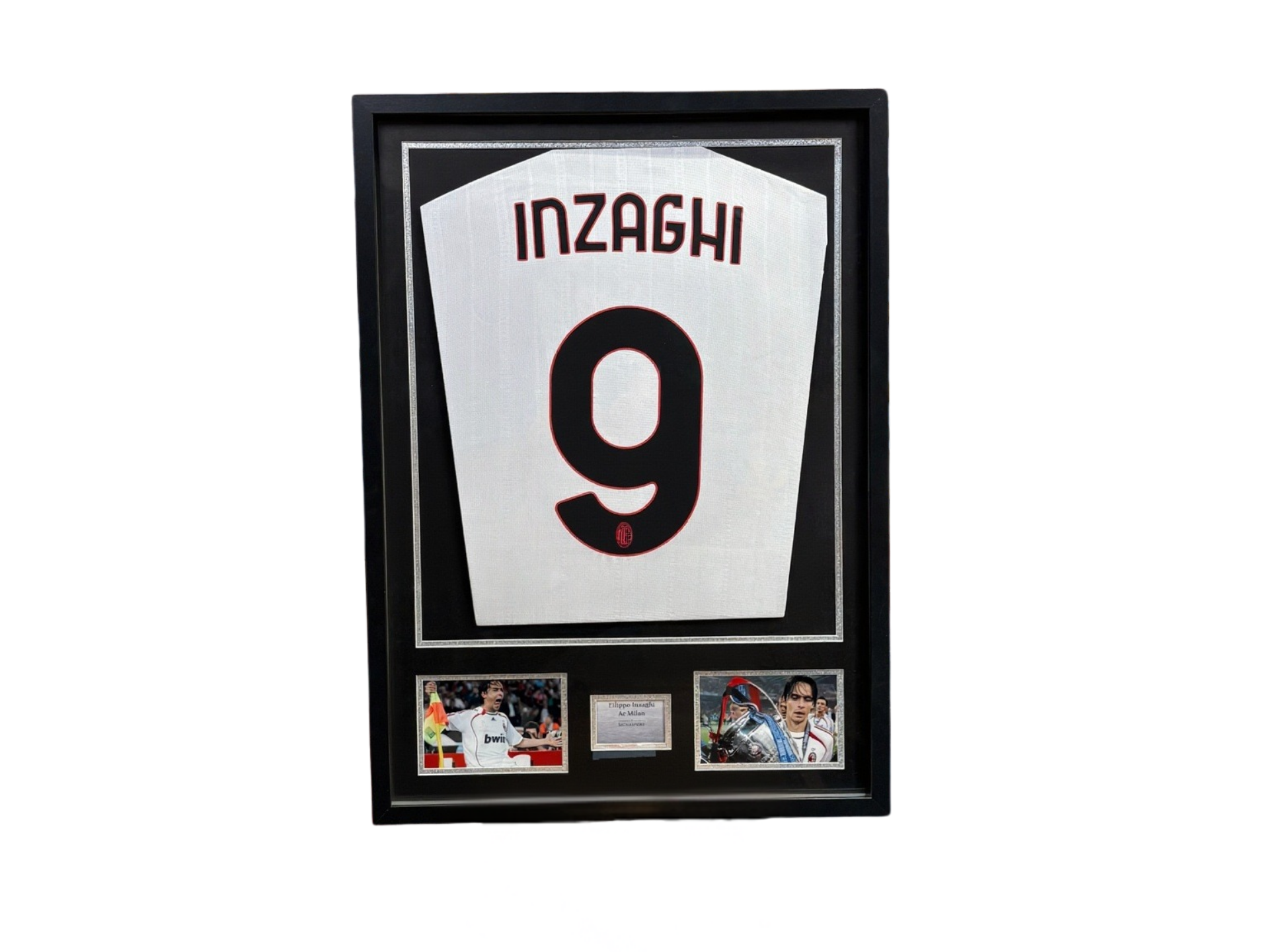 Voetbal Memorabilia - Inzaghi Framed Signed Shirt AC MILAN