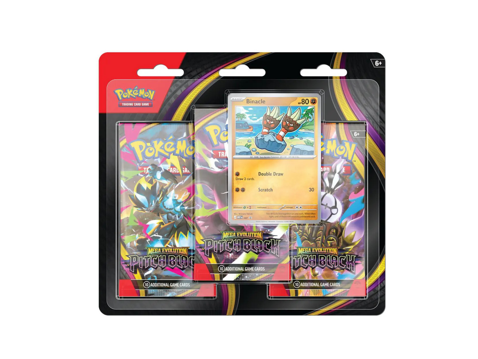 Pokémon Pitch Black 3 Pack Blister - Binacle