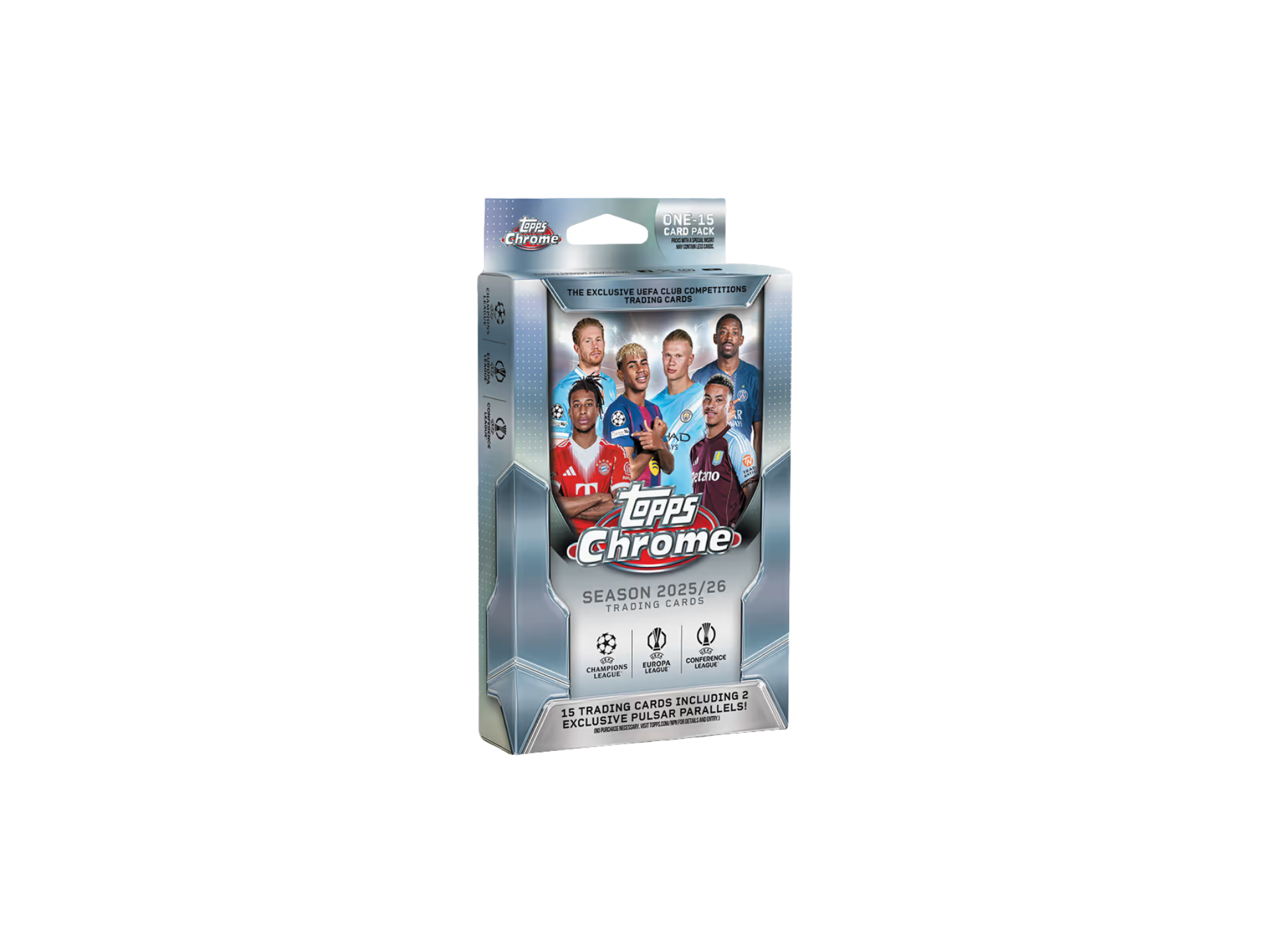 Topps - Chrome UEFA Club Competitions Hanger Box 2025/26