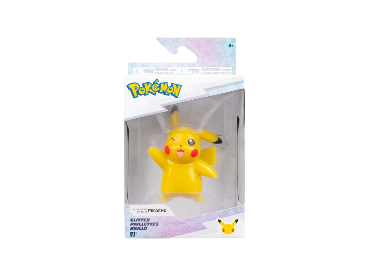 Pokemon 30th Anniversary Glitter Action Figure 8cm - Pikachu