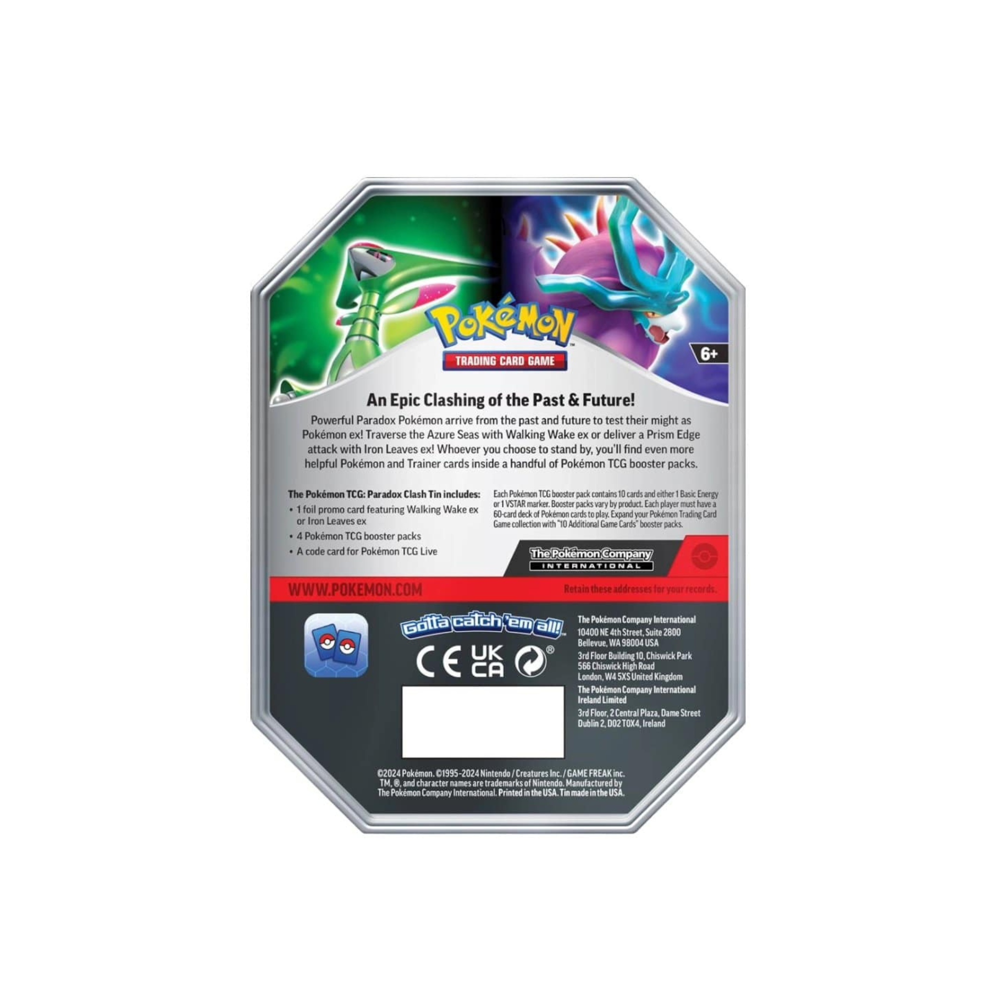 Pokémon Paradox Clash Ex Tin