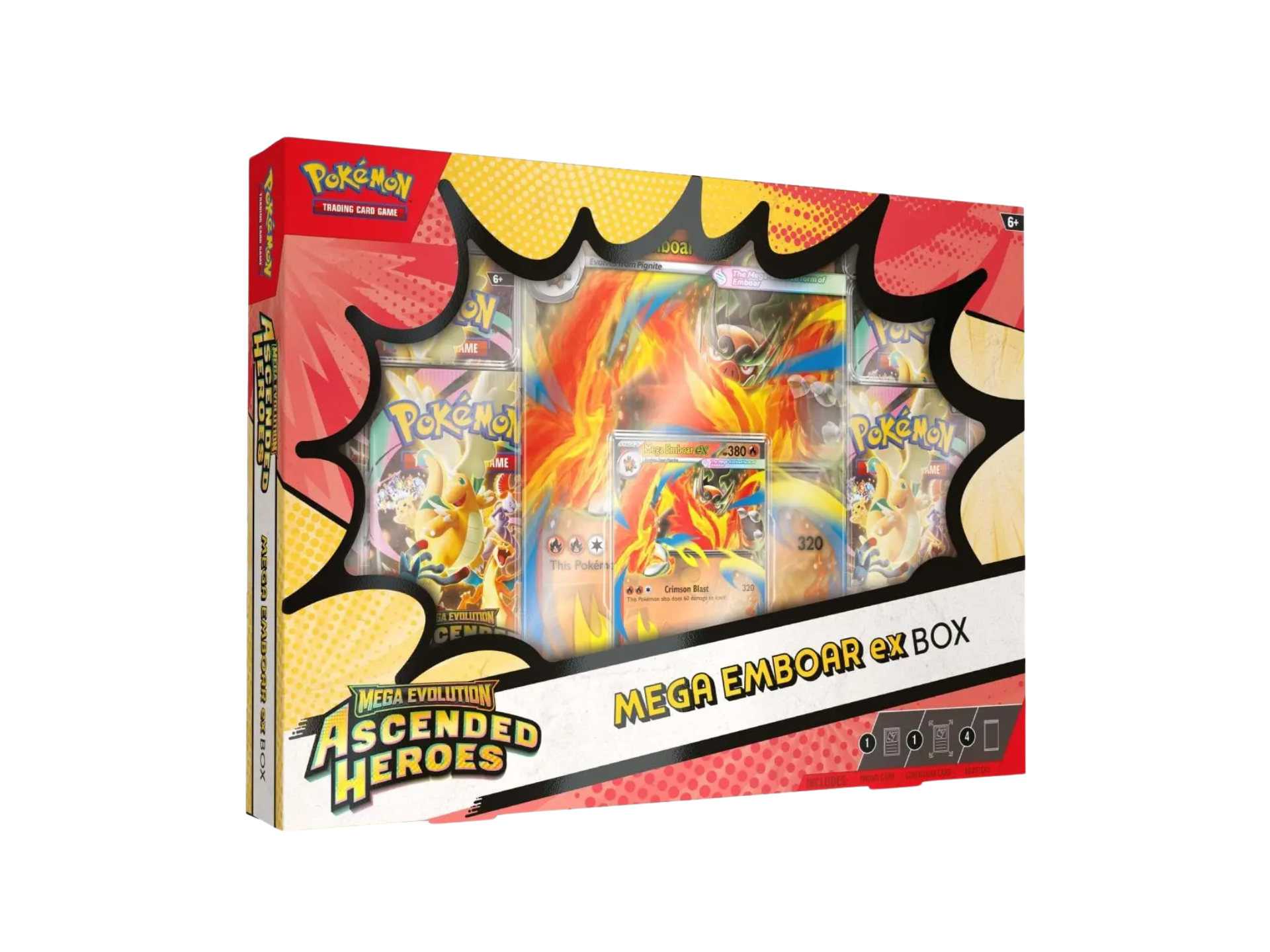 Pokémon Ascended Heroes – Mega Emboar ex Box - Rip & Ship
