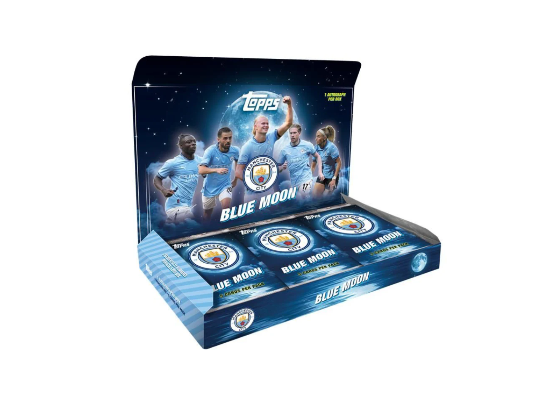 Topps Manchester City Blue Moon 2024-25 Deck Box Livestream Rip&Ship