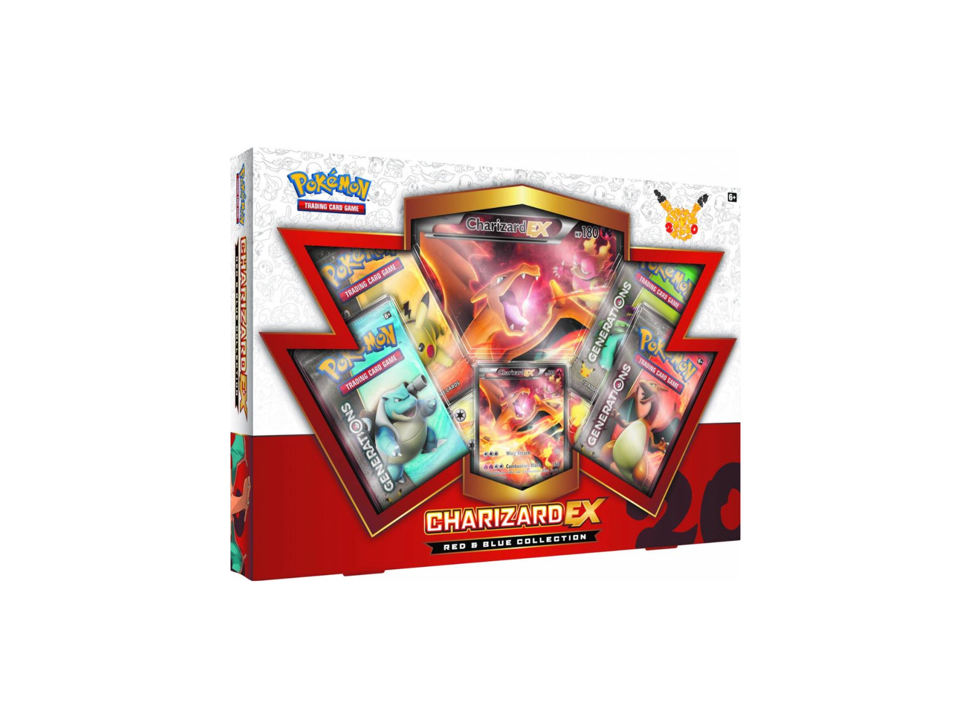 Pokémon Charizard EX red & blue collection box