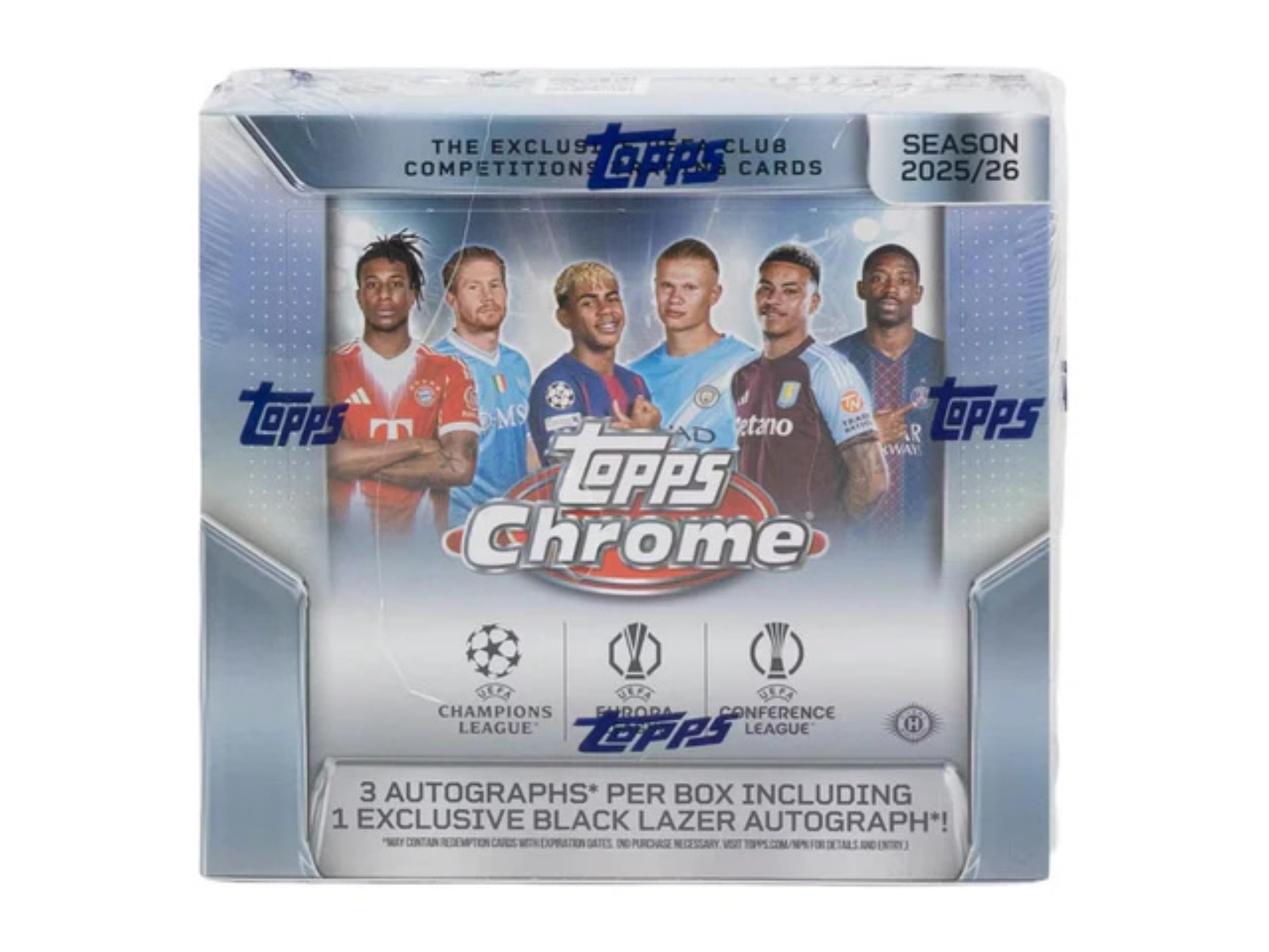 Topps Chrome UEFA Club Competition Jumbo Box 25/26 Livestream Rip&Ship